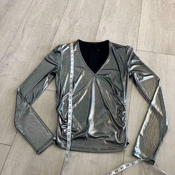 Joe's Metallic Jersey Top size s - Picture 2 of 10